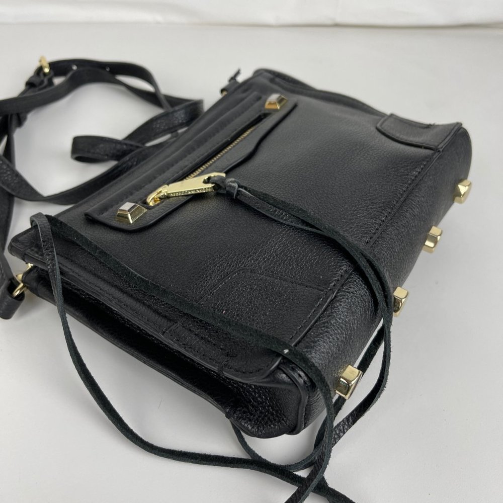 New Rebecca Minkoff Regan Black Leather Crossbody - Picture 2 of 8